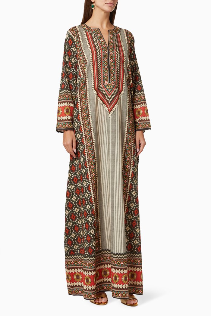 

Bagru Gayatri Jalabiya in Cotton, Multicolour
