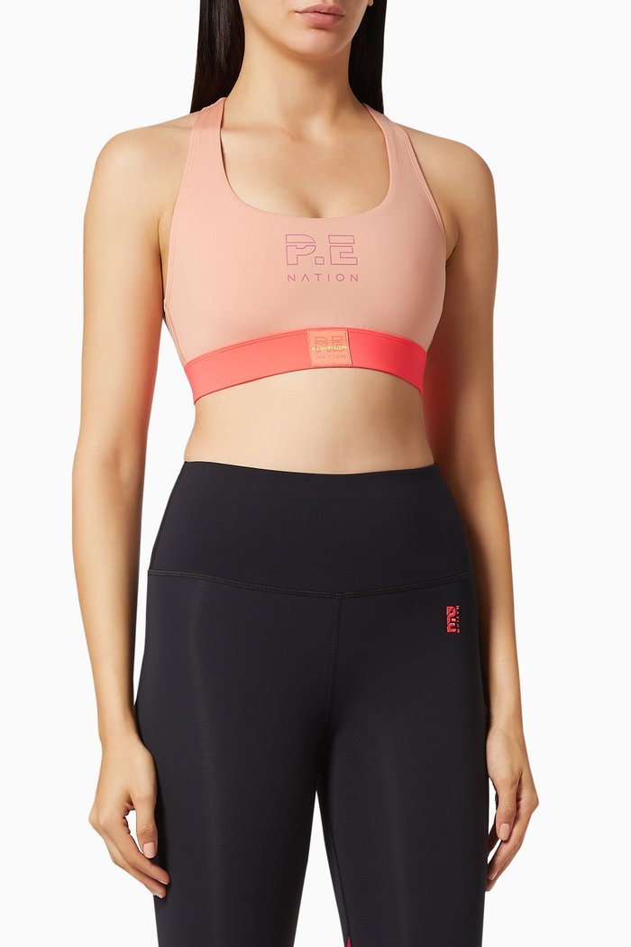 

Box Out Sports Bra in Recycled Polyester, Pink