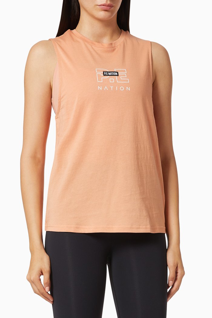 

Twist Serve Tank in Organic Cotton, Pink