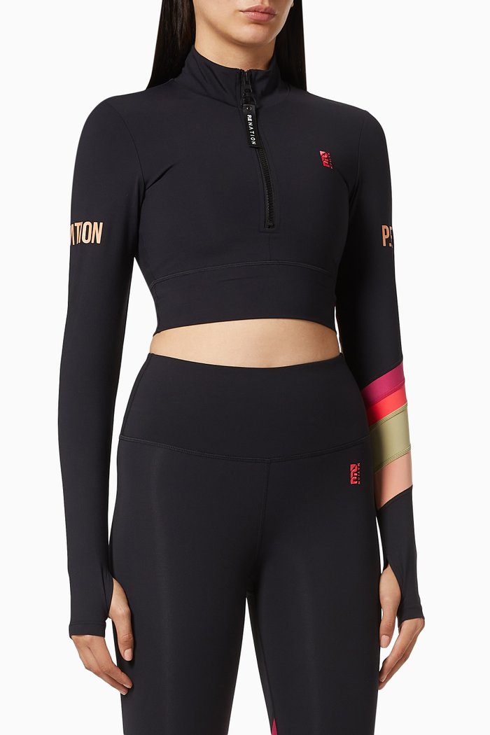 

Box Out Top in Recycled Nylon, Black