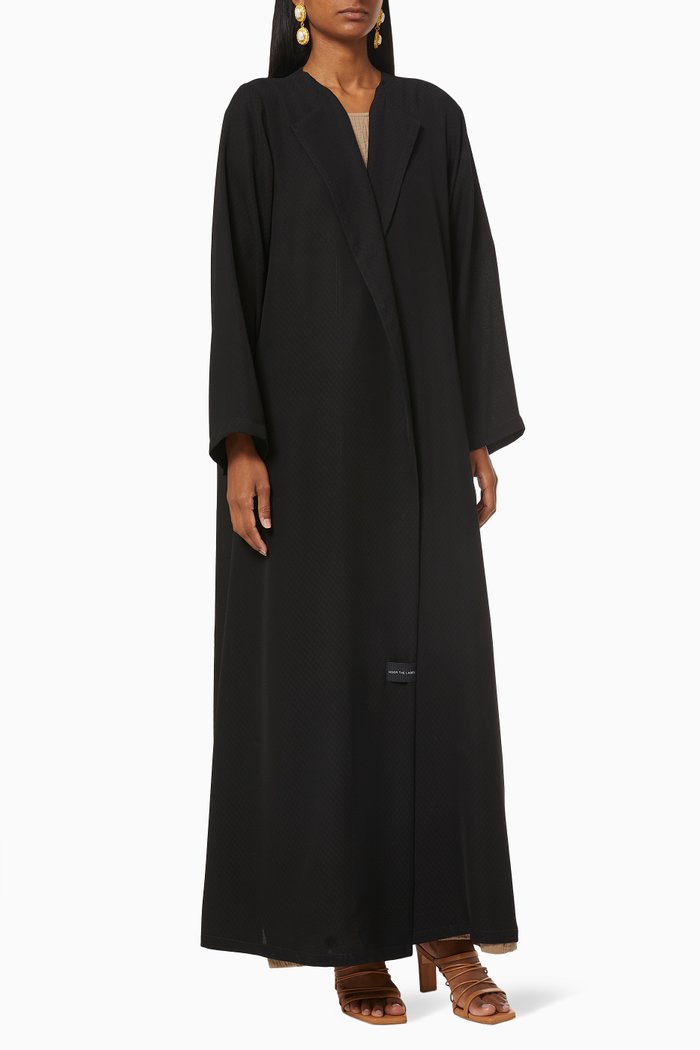 

Abaya with Diamond Embroidery, Black