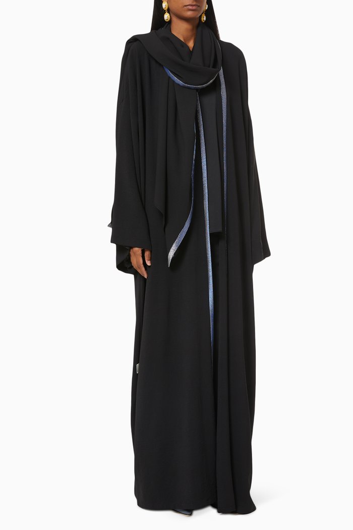 

Bisht Abaya in Italian Crepe, Black