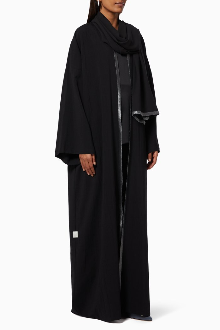 

Bisht Abaya in Italian Crepe, Black