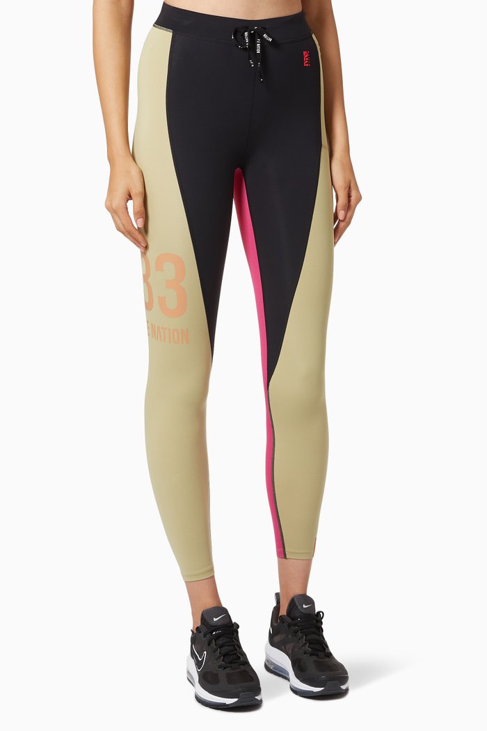 

Double Team Leggings in Recycled Polyester, Neutral