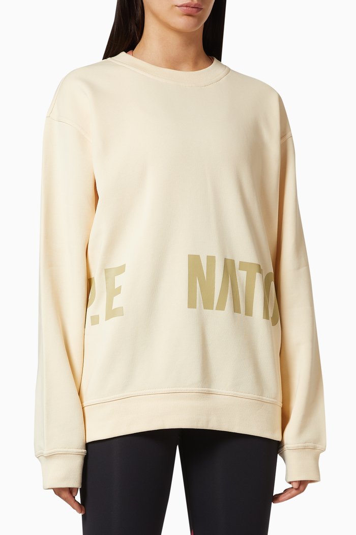 

Triple Double Sweatshirt in Organic Cotton, Neutral