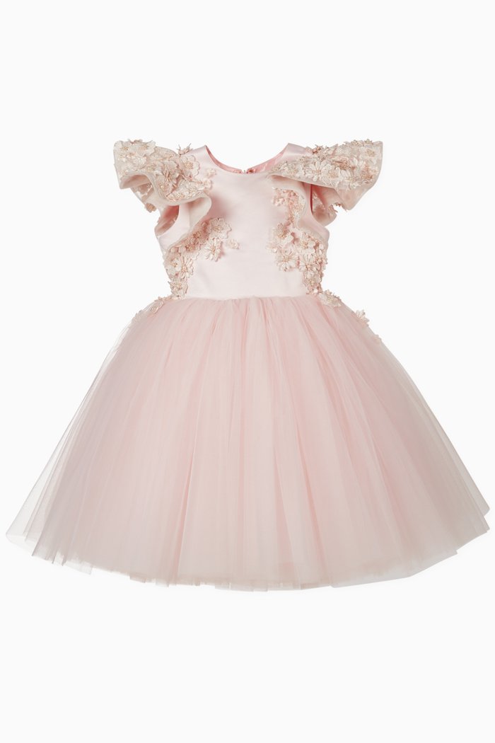 Pale Pink Rose Dress in Tulle