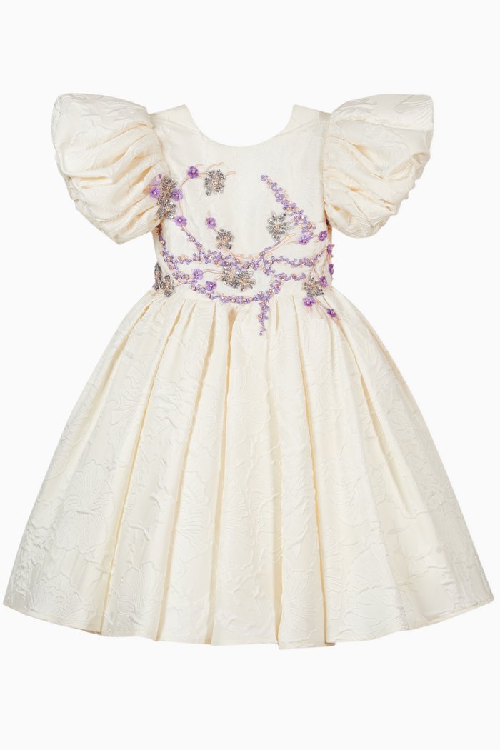 

Freesia Dress in Organza, White