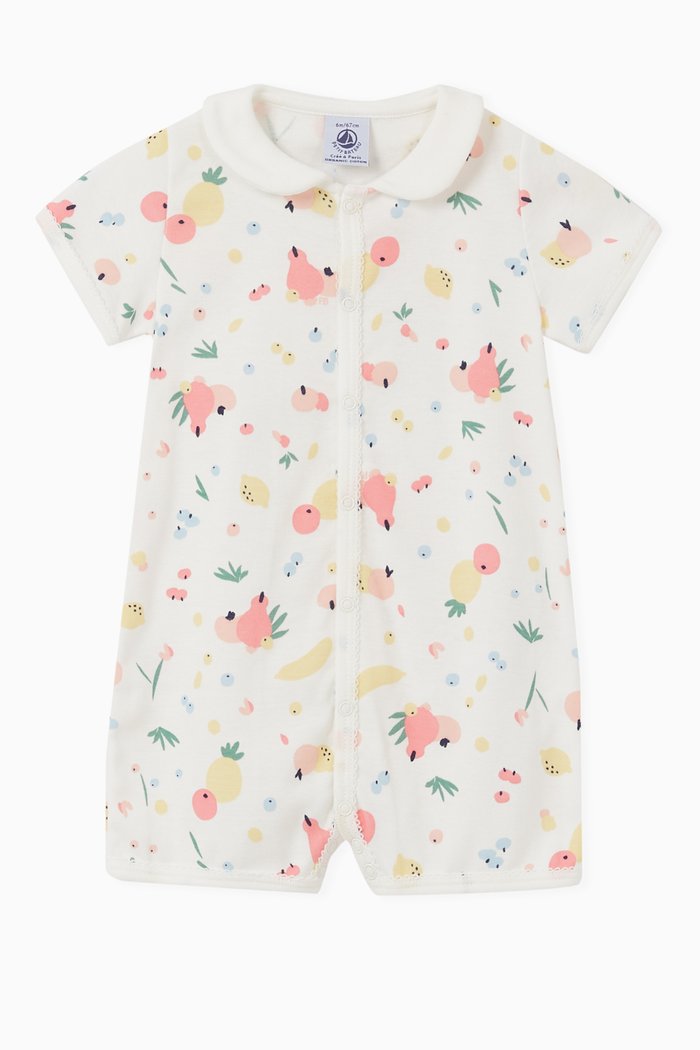 

Fruit Pattern Playsuit in Cotton, Multicolour
