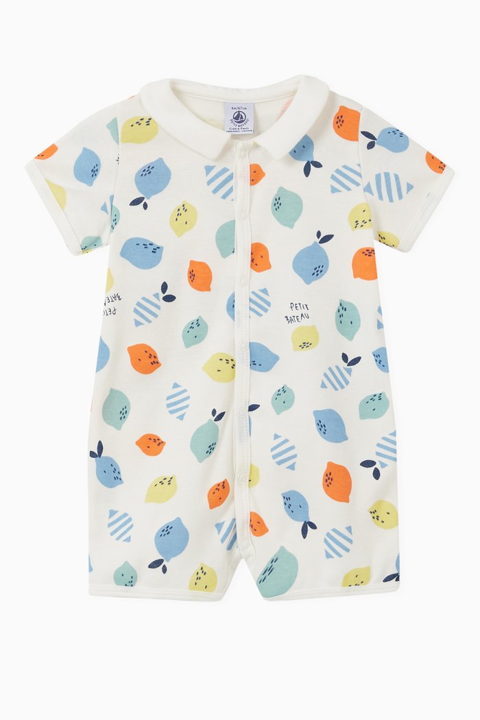 

Lemon Playsuit in Organic Cotton, Multicolour