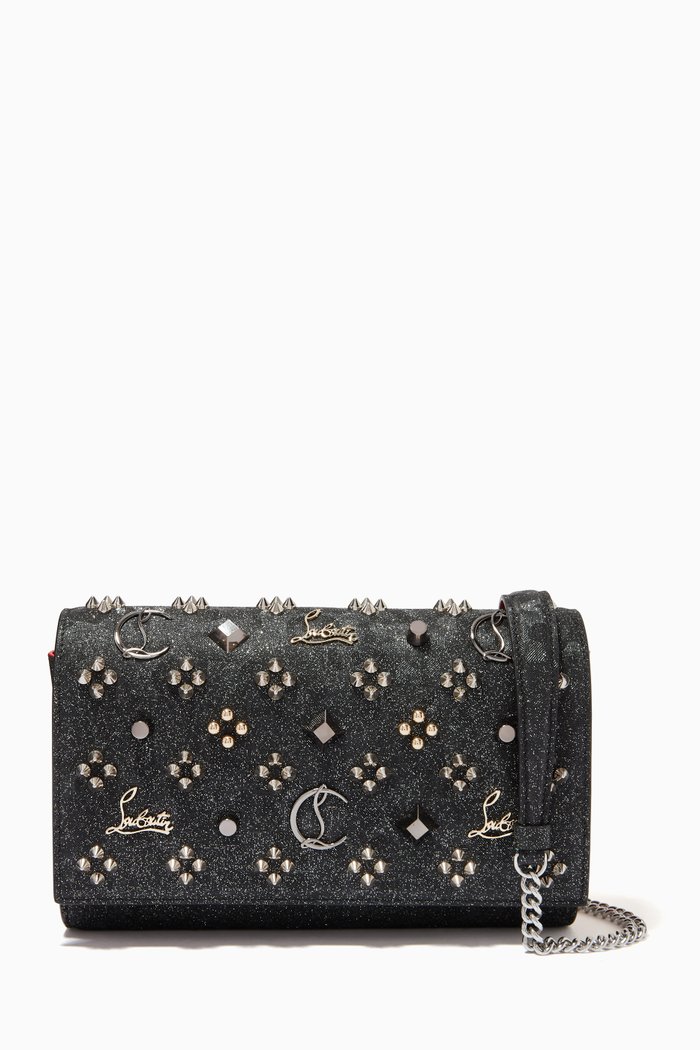 

Paloma Clutch in Glitter Leather, Black