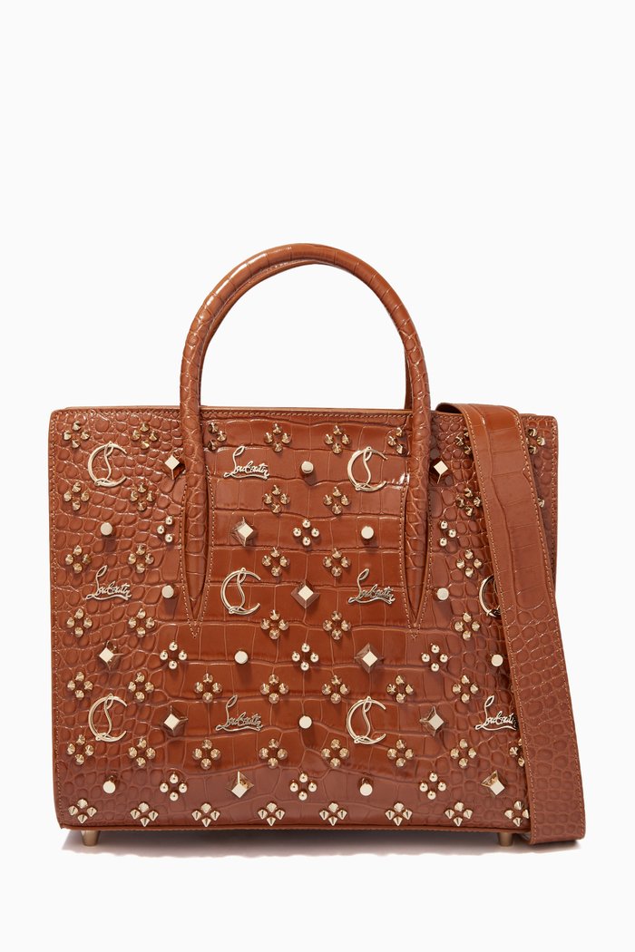 

Paloma S Medium Bag in Alligator Embossed Leather, Gold