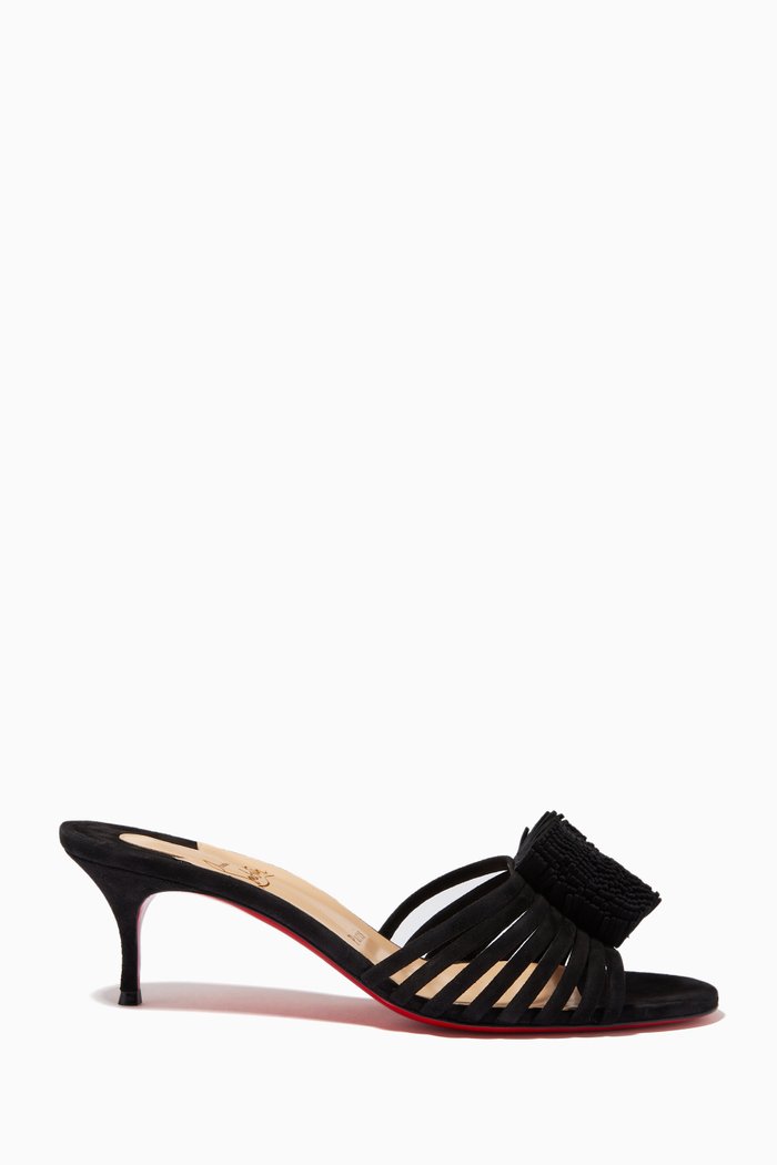 Belbrossa 55 Mules in Suede, Black