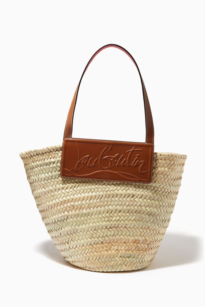 

Loubishore Bag in Braided Palm Leaves & Leather, Neutral