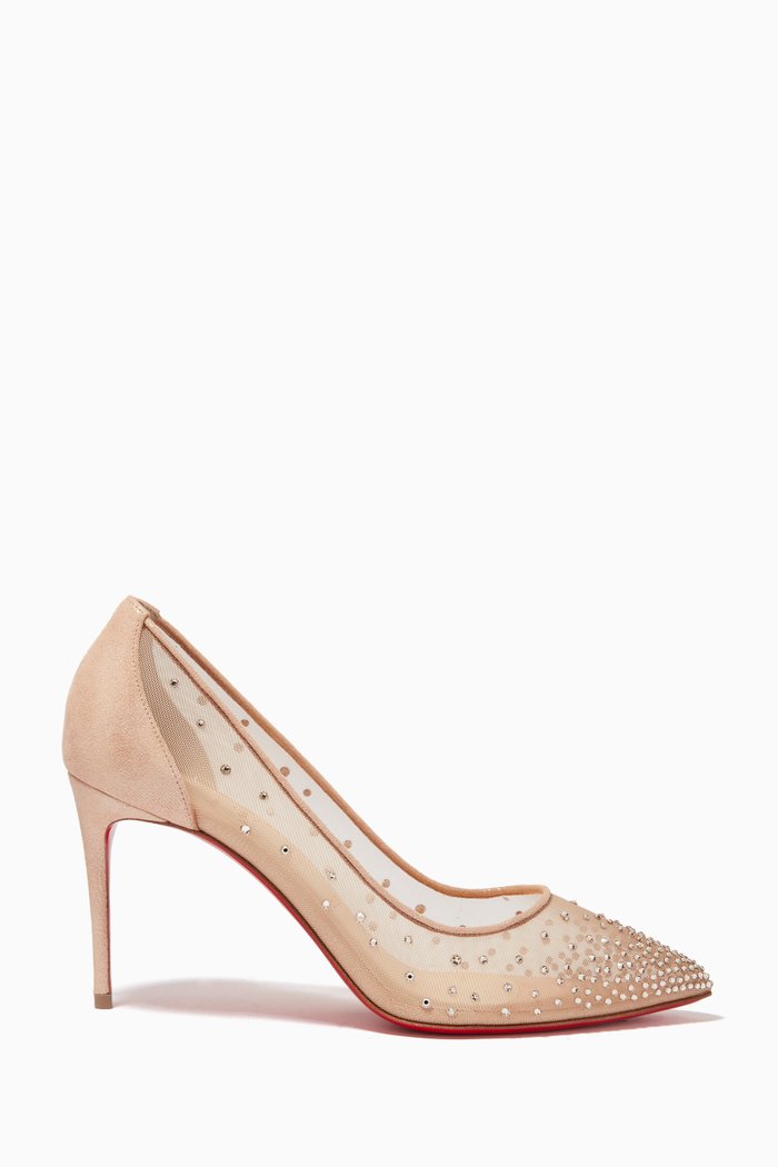 Follies Strass 85 Pumps in Mesh, Neutral