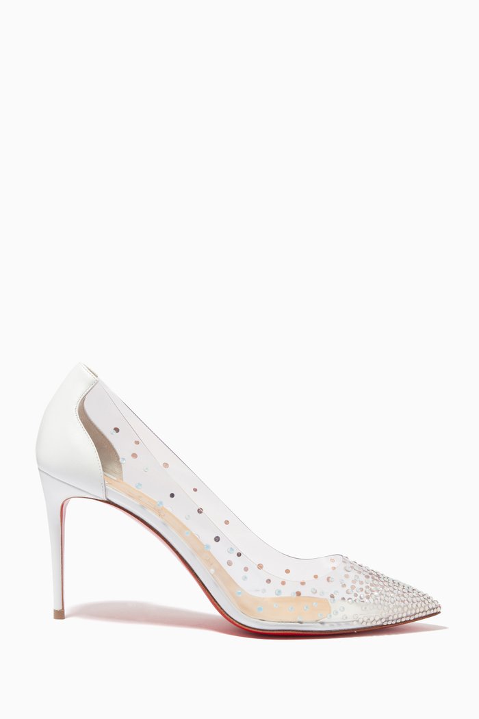 

Degrastrass 85 Pumps in Leather & PVC, White