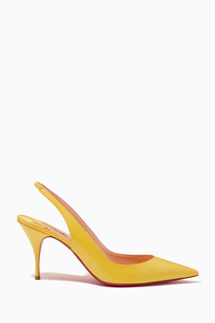 

Clare 80 Sling Pumps in Patent Leather, Yellow