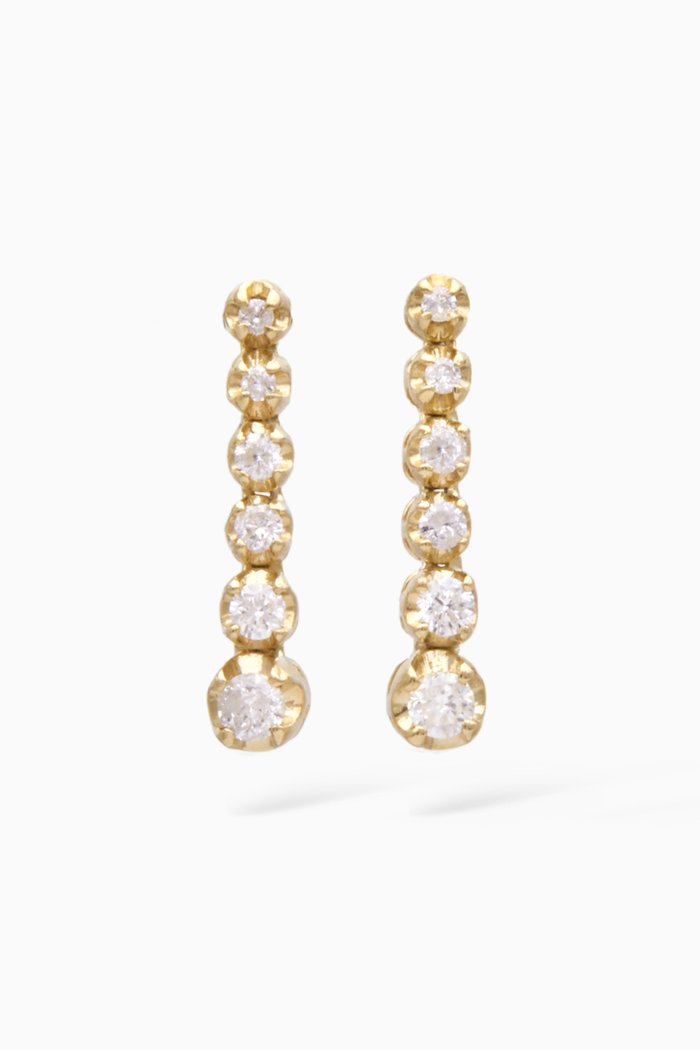 

Noble Diamond Tennis Earrings in 10kt Yellow Gold