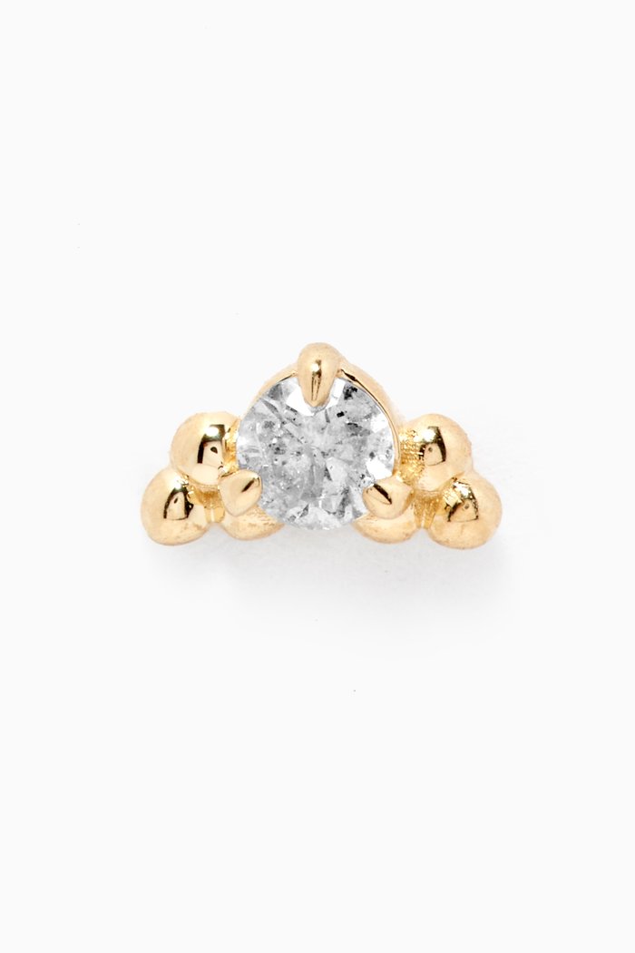 

Small Diamond Arch Single Earring in 14kt Yellow Gold