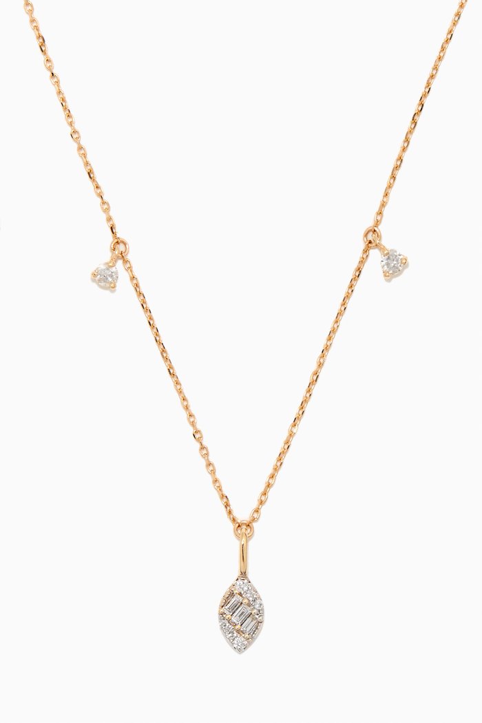 

Diamond Petal Choker Necklace in 10kt Yellow Gold
