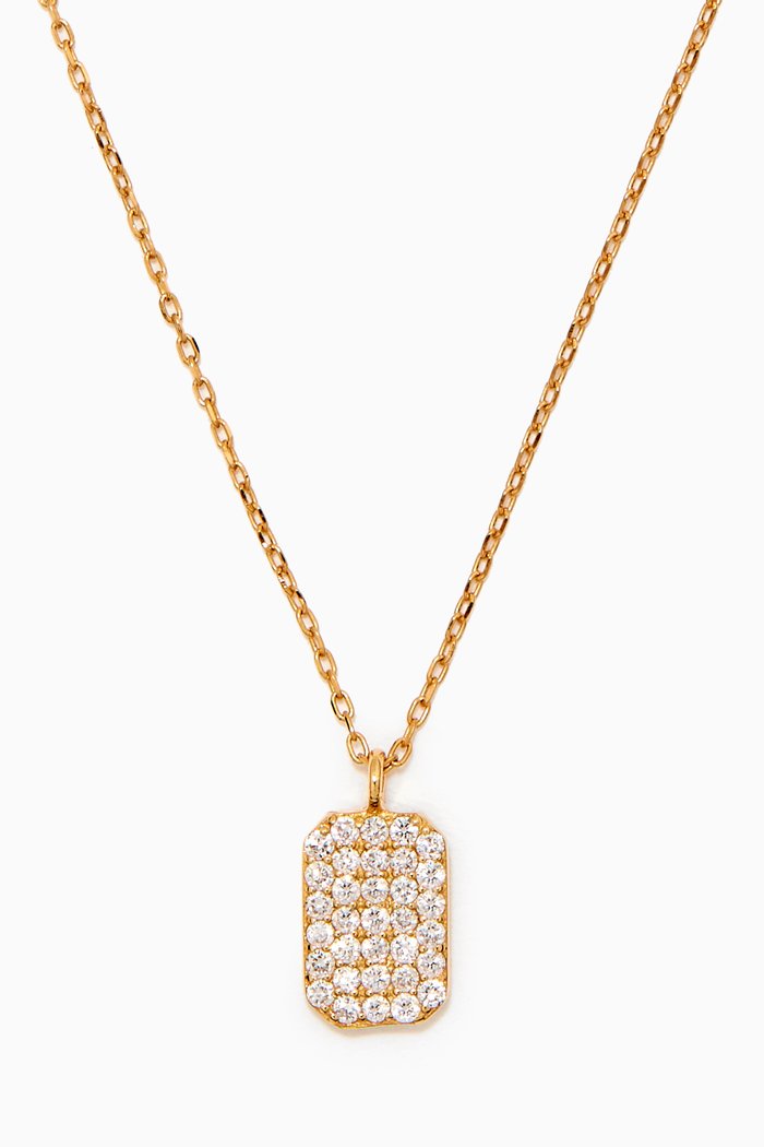 

Tagged Diamond Pendant Necklace in 14kt Yellow Gold