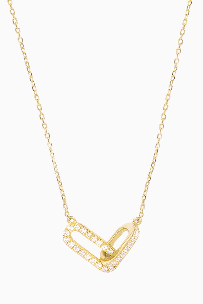

Diamond Linked Up Necklace in 14kt Yellow Gold