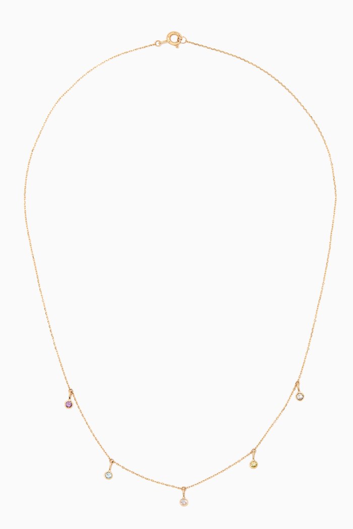 

Unicorn Gemstone Necklace in 14kt Yellow Gold