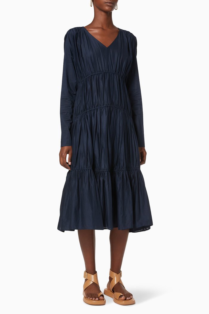 

Ophelia Dress in Pima Cotton, Blue