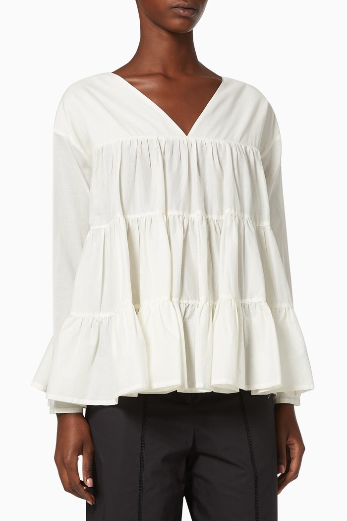 

Sidonia Blouse in Pima Cotton, Neutral