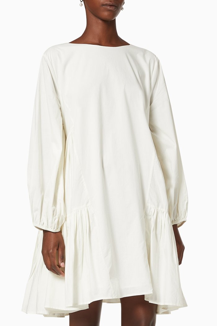 

Byward Dress in Cotton Poplin, Neutral