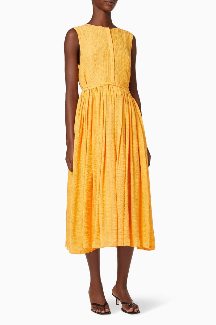 

Maya Dress in Linen Blend, Orange