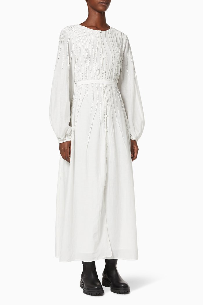 

Blanche Dress in Cotton Silk, Neutral