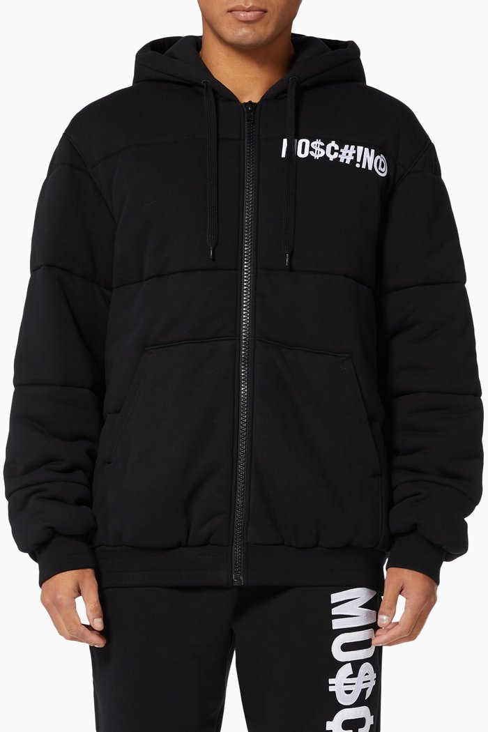 

Logo Hoodie in Cotton Fleece, Black