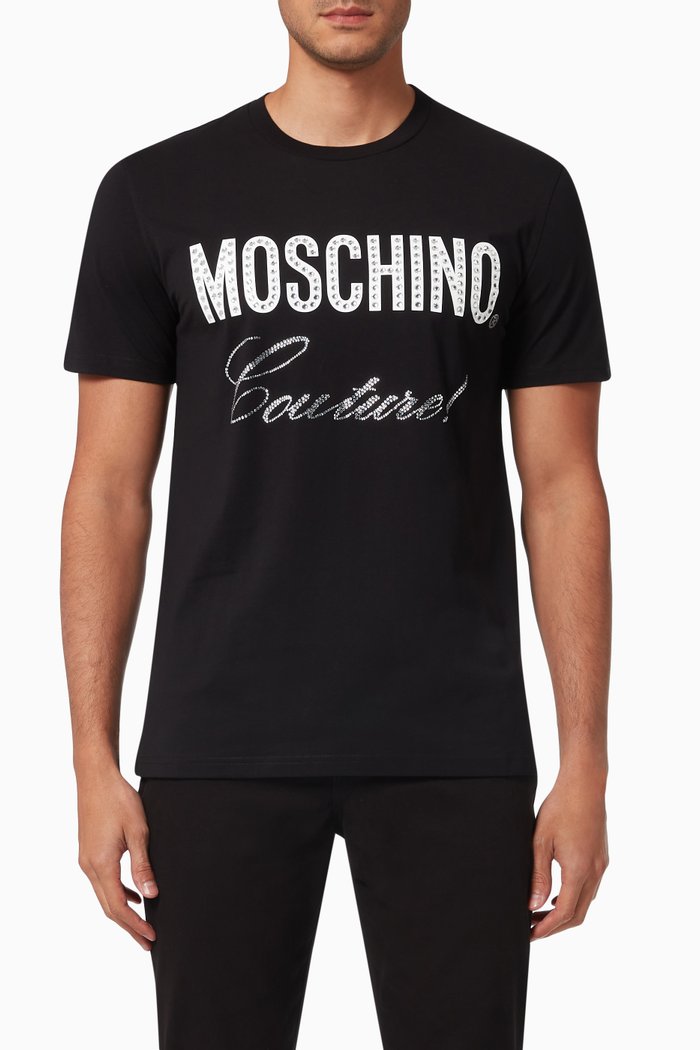 Logo Jersey T-shirt in Cotton, Black
