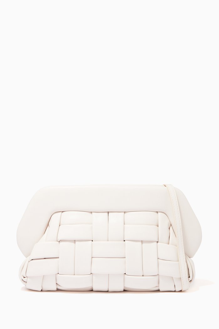 

Bios Pouch in Weaved Vegan Nappa, White