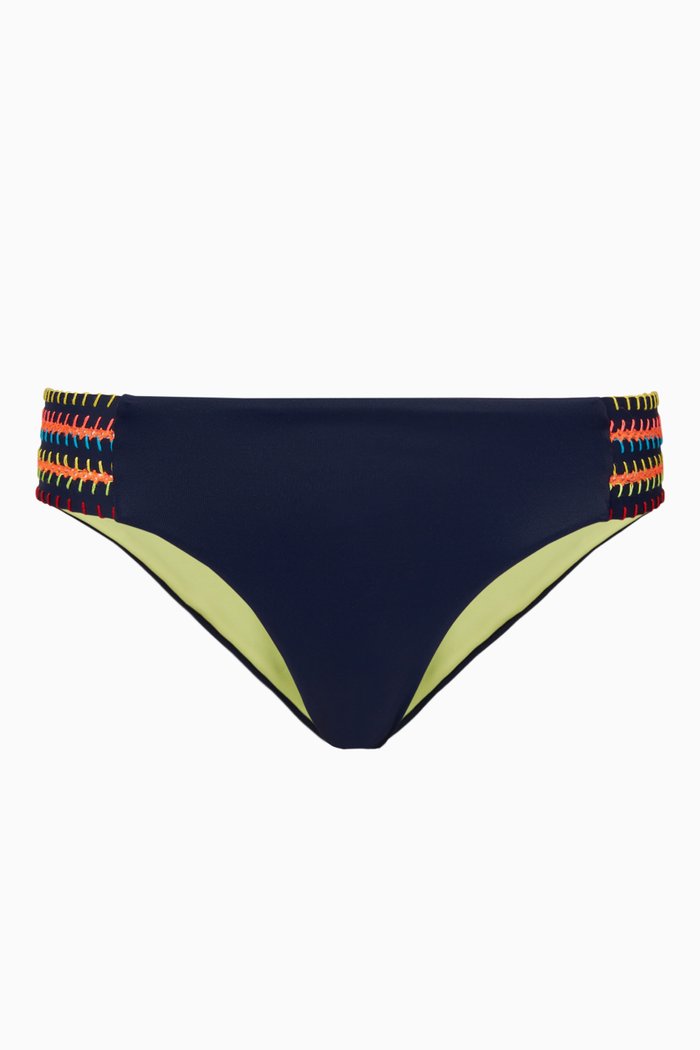

Ciao Amore Perfect Fit Reversible Bikini Bottom in Stretch Nylon, Blue