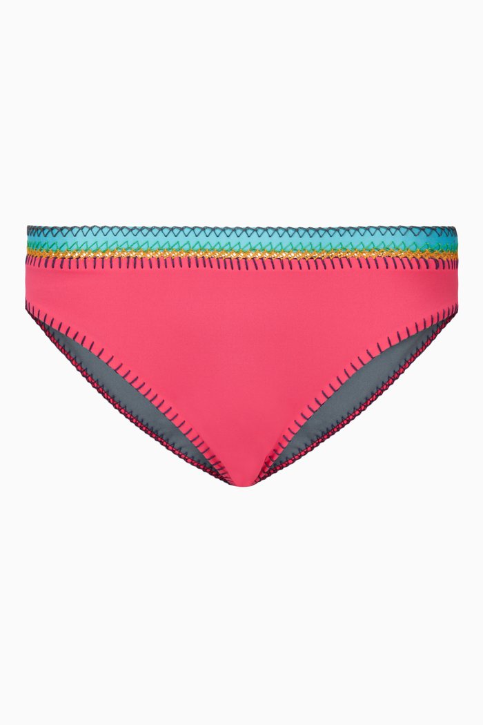 

Gitane Reversible Hipster Bottom in Stretch Nylon, Pink