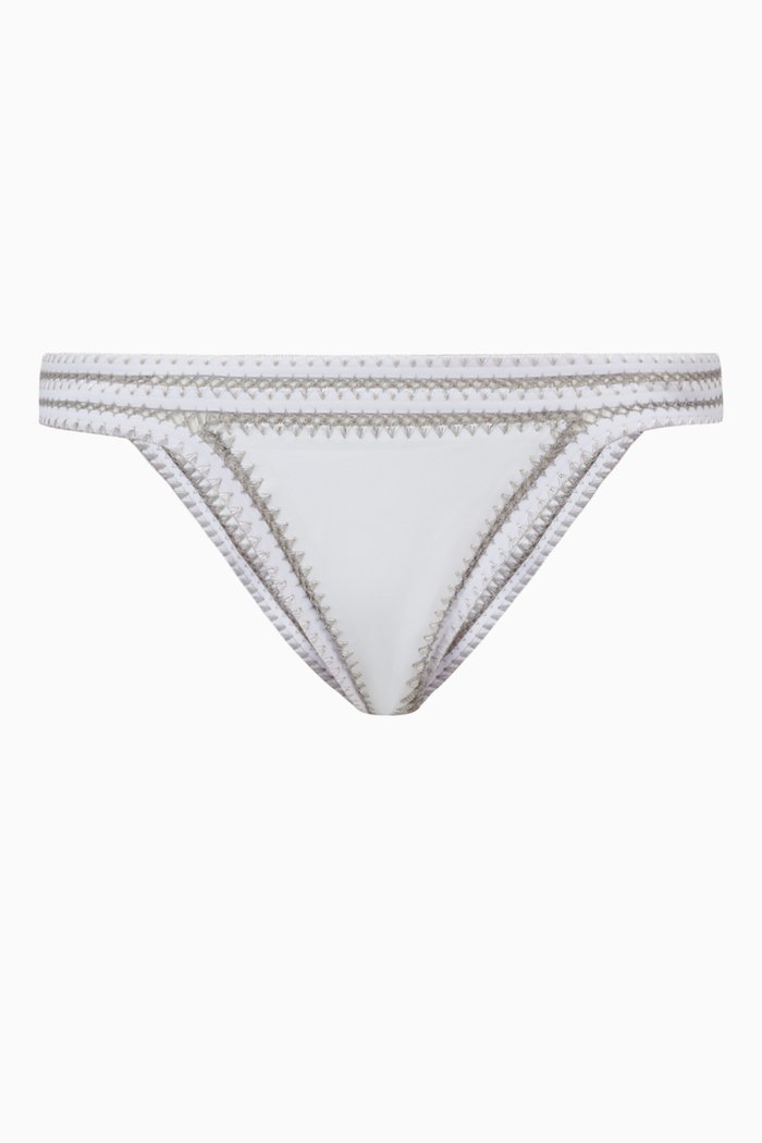 

Cap Ferrat Reversible Bikini Bottom in Nylon, White