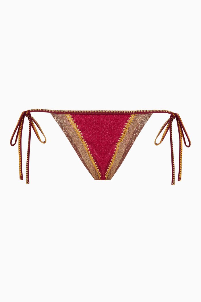

Rubyside Tie Reversible Bikini Bottom, Burgundy