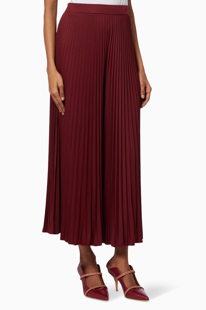

Arianna Pleated Pants, Burgundy