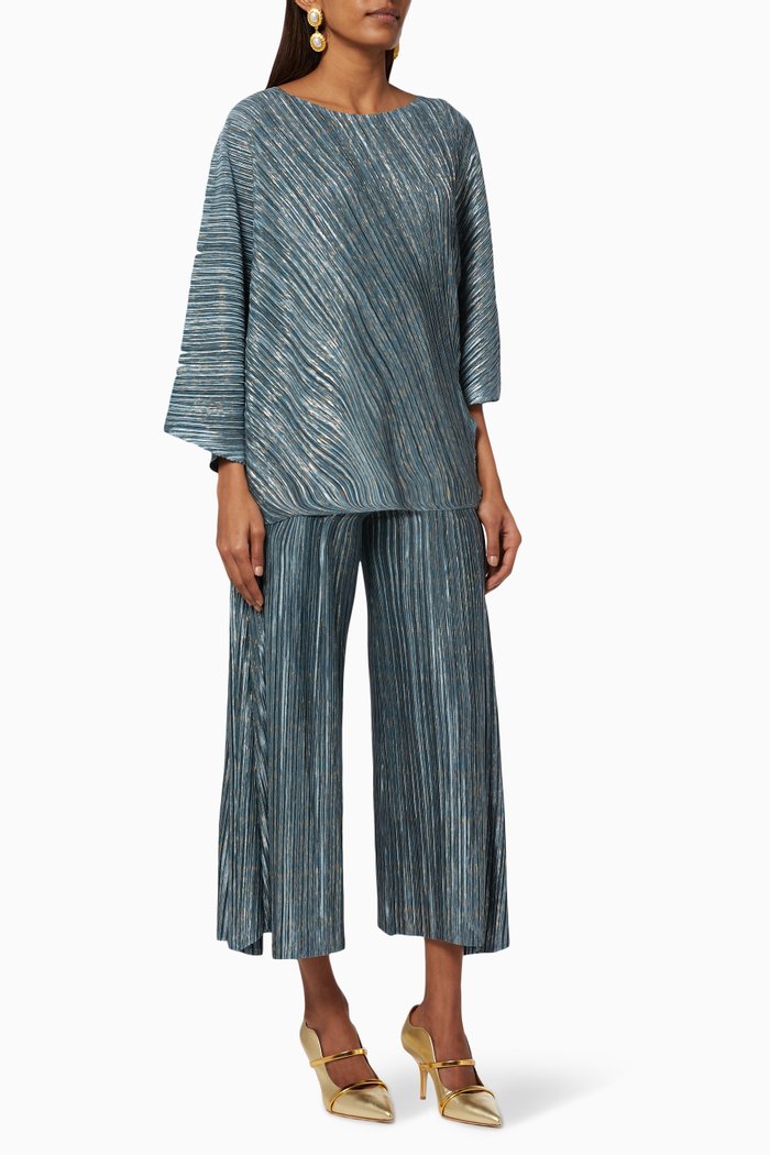 

Cora Metallic Top & Pants Set, Blue