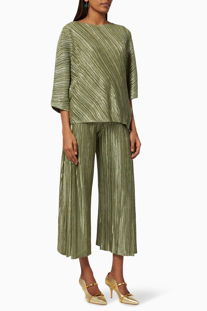 

Cora Metallic Top & Pants Set, Green
