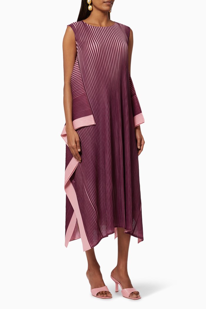 Lily Waterfall Dress, Purple