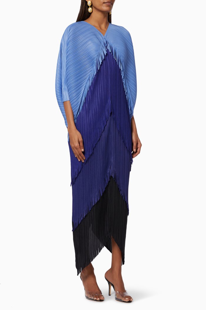 

Kimono Fringe Dress, Blue
