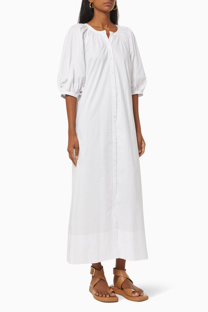 

Vincent Dress in Cotton Poplin, White