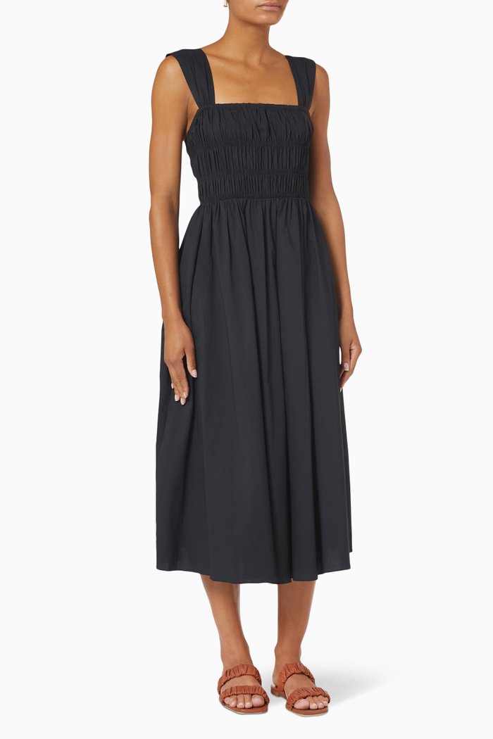 

Ida Dress in Cotton Poplin, Black