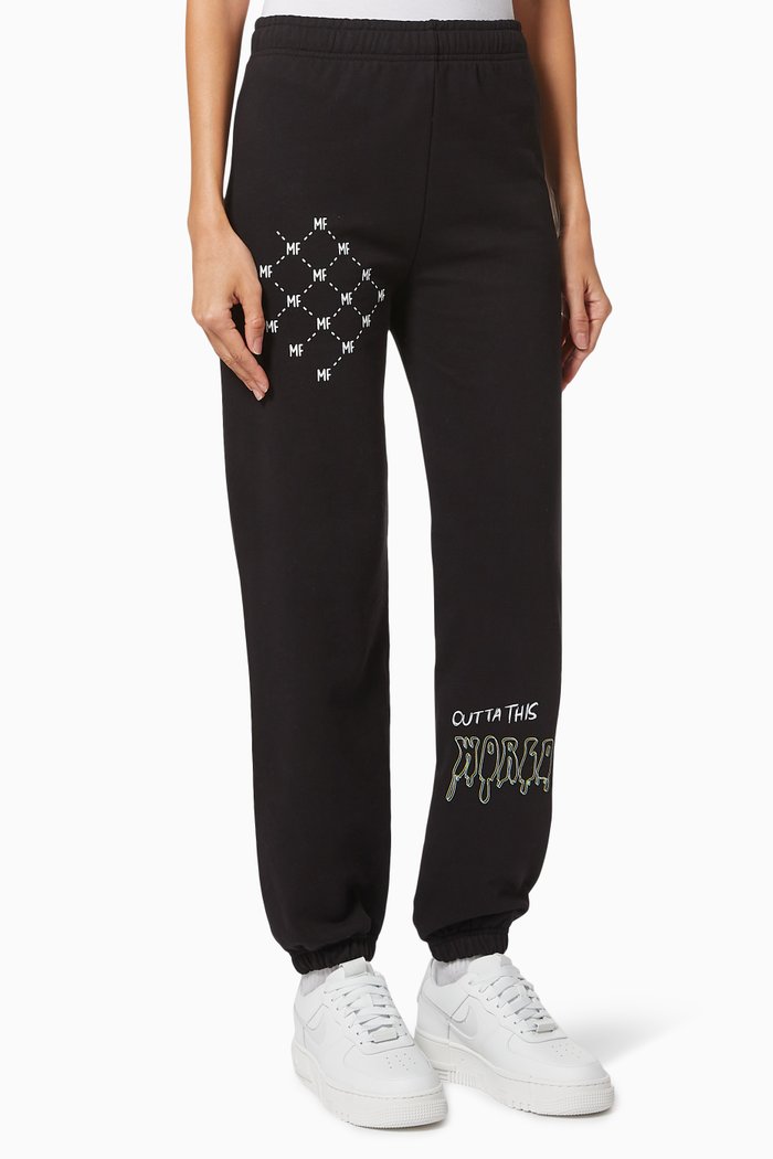 

Outta This World Sweatpants in Cotton, Black