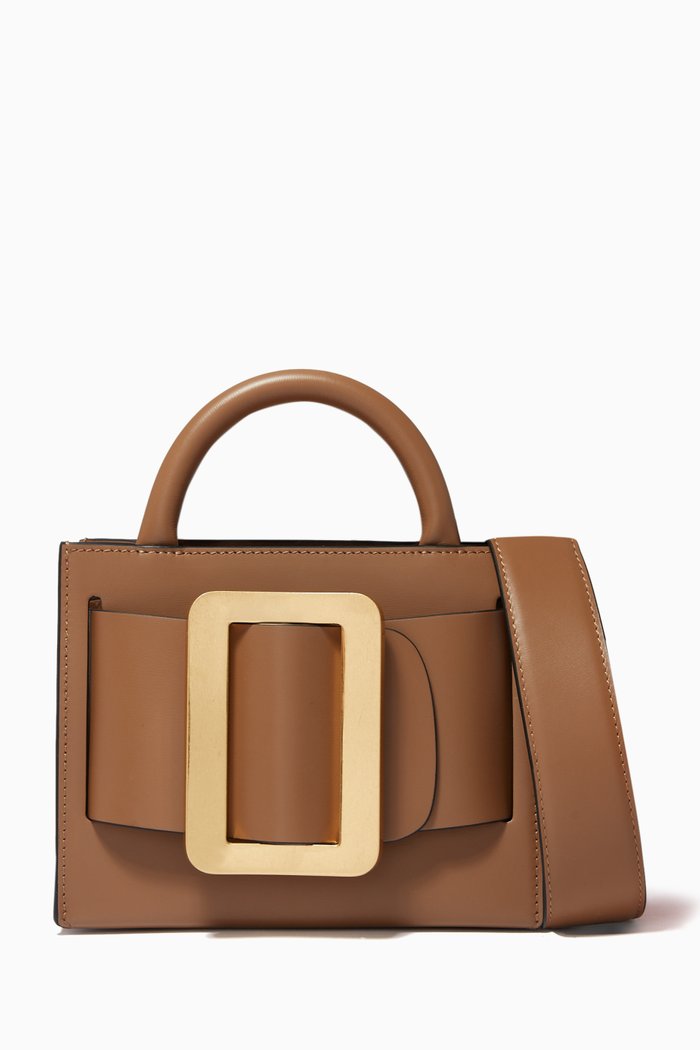 

x Ounass Capsule Bobby 18 Tote Bag in Calf Leather, Brown