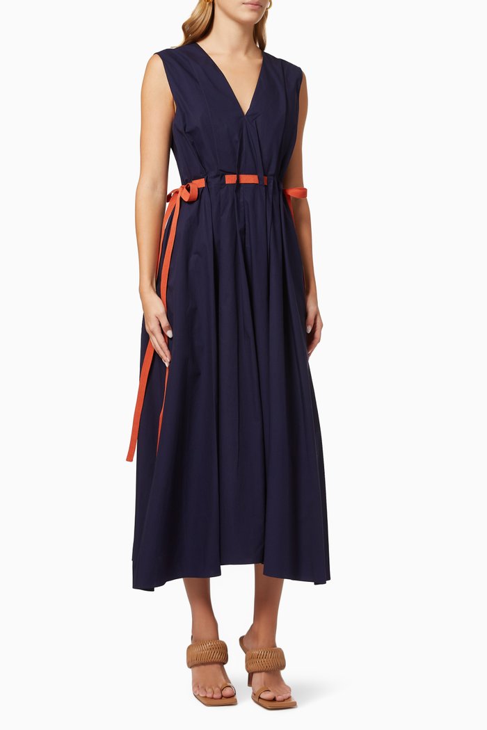 

Alenia Dress in Cotton Poplin, Blue