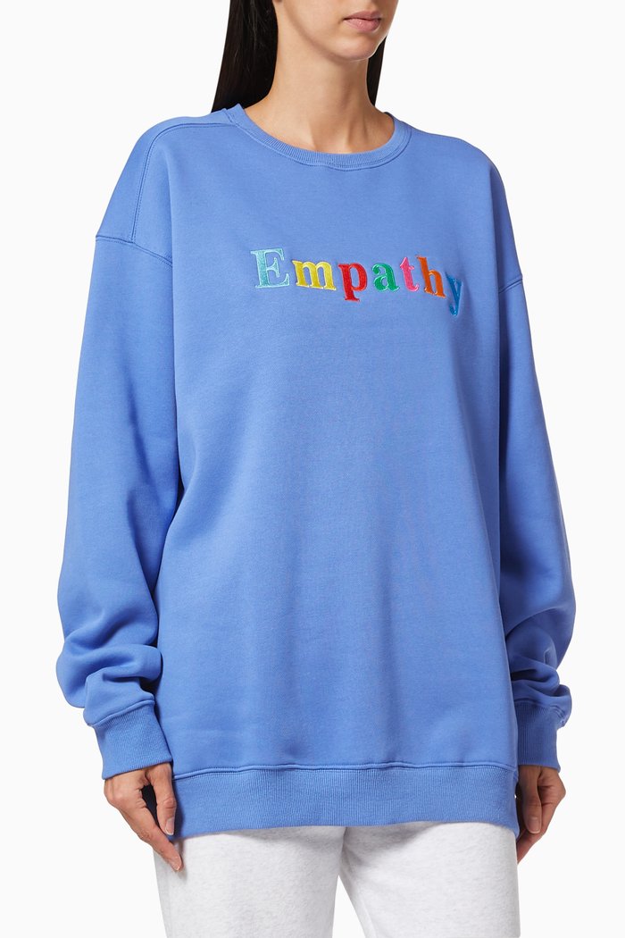 

Empathy Always Sweatshirt in Cotton Terry, Blue