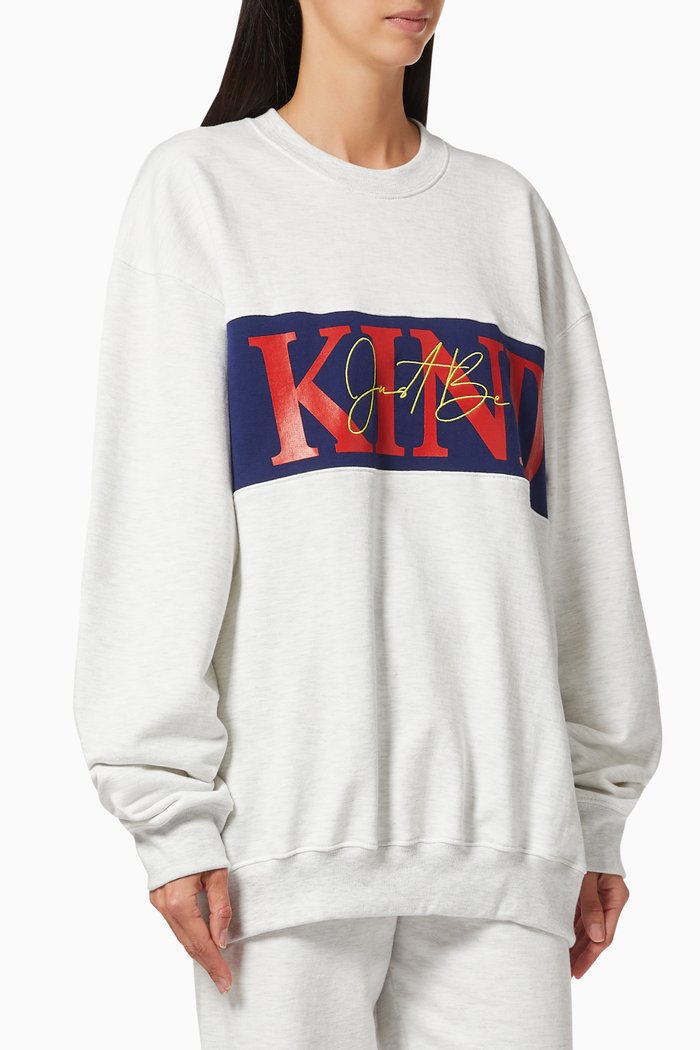 

Just Be Kind Sweatshirt in Cotton Terry, Grey